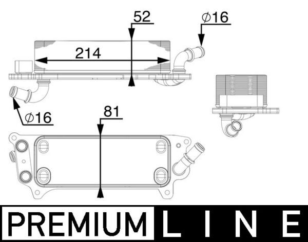 Mahle CLC 77 000P ÖLküHler, Automatikgetriebe FüR Audi-image