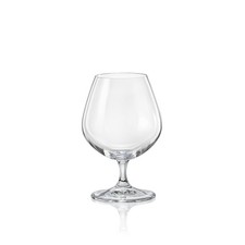 Crystalex Lara Brandy Glass Set of 6 – 400ml Snifters, Polished, Dishwasher Safe