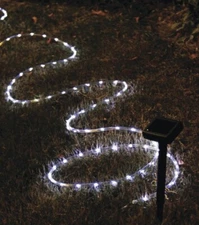 Patriot Lighting 27' Flexible LED Clear Solar Outdoor Waterproof Rope Light Kit