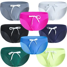 Men Sexy Ice Silk Mesh Quick dry Underwear Gay Jockstrap Pouch Breathable Briefs
