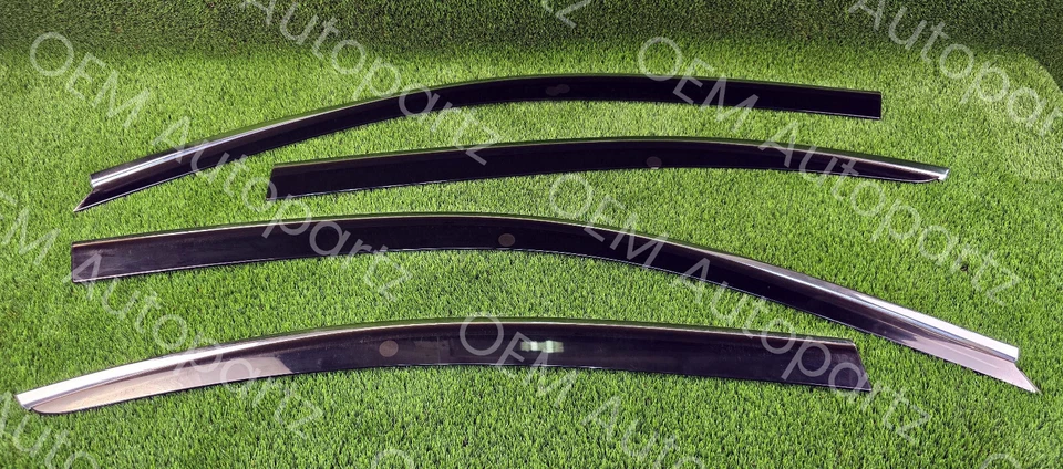 Lexus LS460 LS600H 2007-2009 viseras de ventilación protectores de lluvia todas las 4 puertas OEM JDM usado Foto 2 de 4