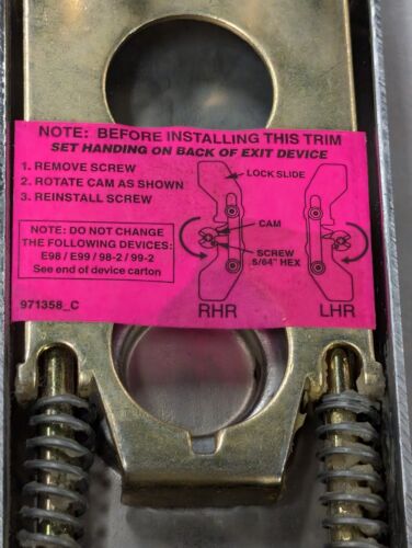Von Duprin 996L-RV US26D 06 RHR TRIM. 10008 Satin Finish FREE SHIPPING - Picture 4 of 16