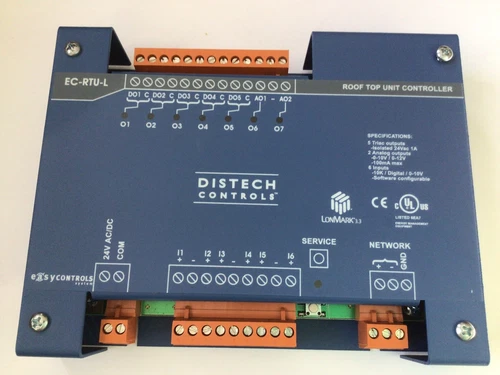 DISTECH CONTROLS EC-RTU-L ROOF TOP HVAC UNIT CONTROLLER FREE SHIP CDIA SCRL-01