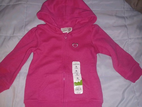 TODDLERS SWEATSUIT OUTFIT 18 MONTHS NWT ZIP UP SWEATSHIRT & PANTS NWT PINK&BLK - Picture 3 of 4