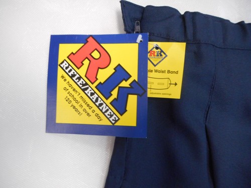 Girls R/K Navy Blue Kick Pleat Uniform Skirt Sizes 4 - 7 - Picture 4 of 5