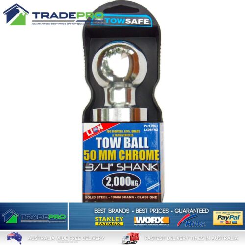 Tow Ball 3/4 thread 50mm Ball Tractors Quad Bikes Towball 19mm ATV Trailer Lion - Picture 2 of 5