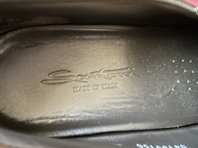 Santoni Made in Italy Leather Covered Bit Loafer in Cordovan  display picture 3