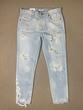 Agolde Jeans Adult 28 Blue Distressed Sophie High Skinny Crop Denim Womens NWT