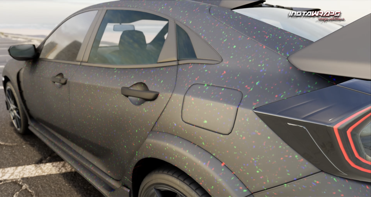 KPMF K75400 Matte Phantom Black Metallic Vinyl Car Wrap | K75528