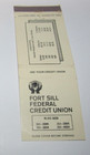 Matches Matchbook Cover Fort Sill Federal Credit Union Kansas KS — photo 1