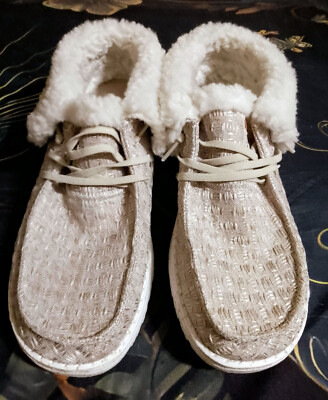  NEU! Hey Dude Schnürschuh Wendy Fold Stitch Cosy, Gr.  37, Tan, 25 mm, Leicht!