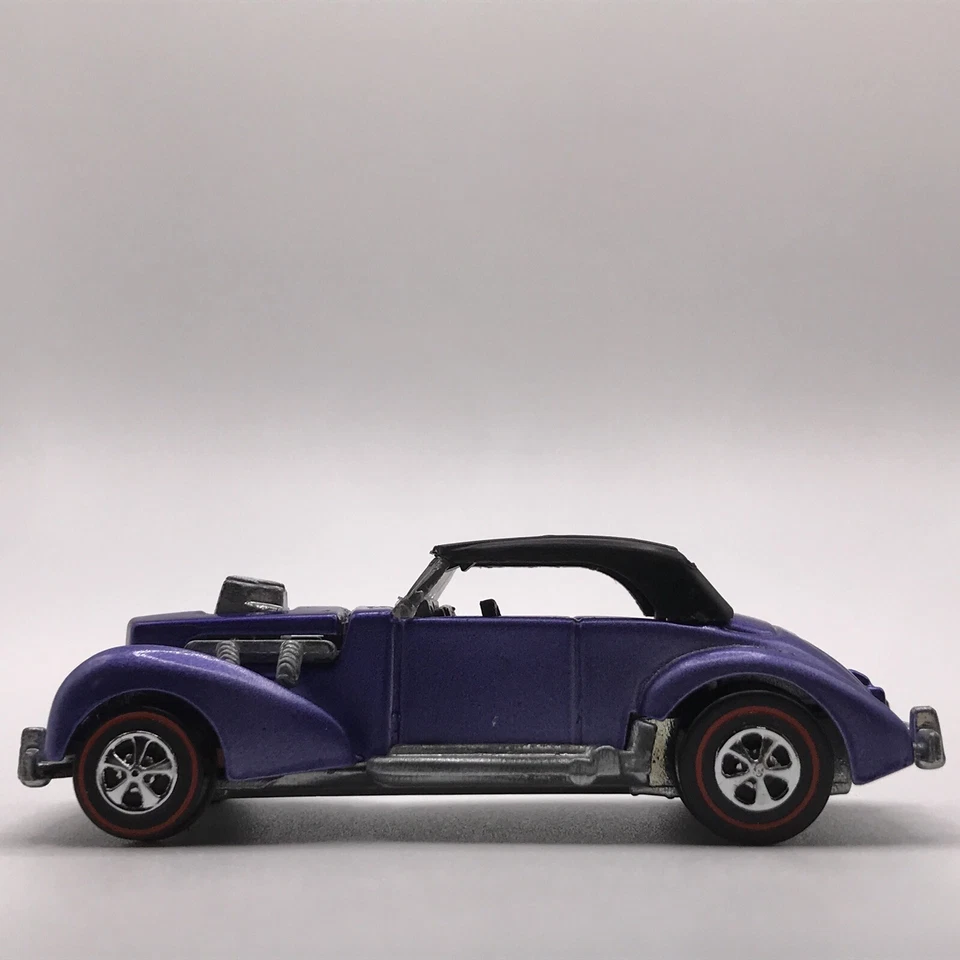 Hot Wheels Redline Classic Cord 1970/1971 púrpura claro restaurado - hecho en EE. UU. Foto 2 de 4