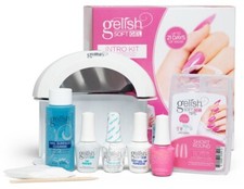 Harmony Gelish Soft Gel Intro Kit punte corte rotonde con lampada nuovo con scatola 2023
