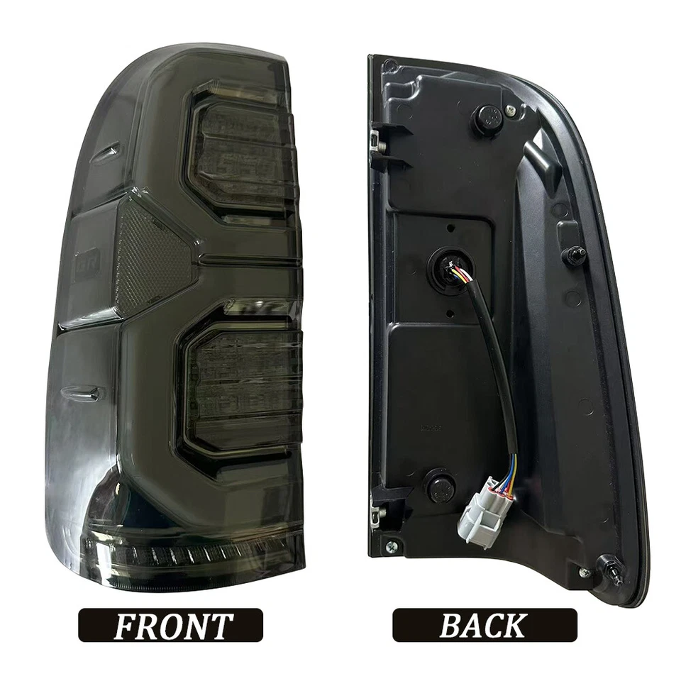 Lámpara de luz trasera con lente de humo LED para Toyota Hilux Vigo MK6 SR5 2005-2014 Foto 3 de 4
