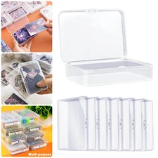 Rectangular Transparent Plastic Cards Box Secure Trading Games Card Storage
