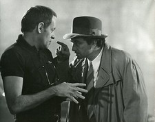 Director Robert Moore & Peter Folk on set of, 