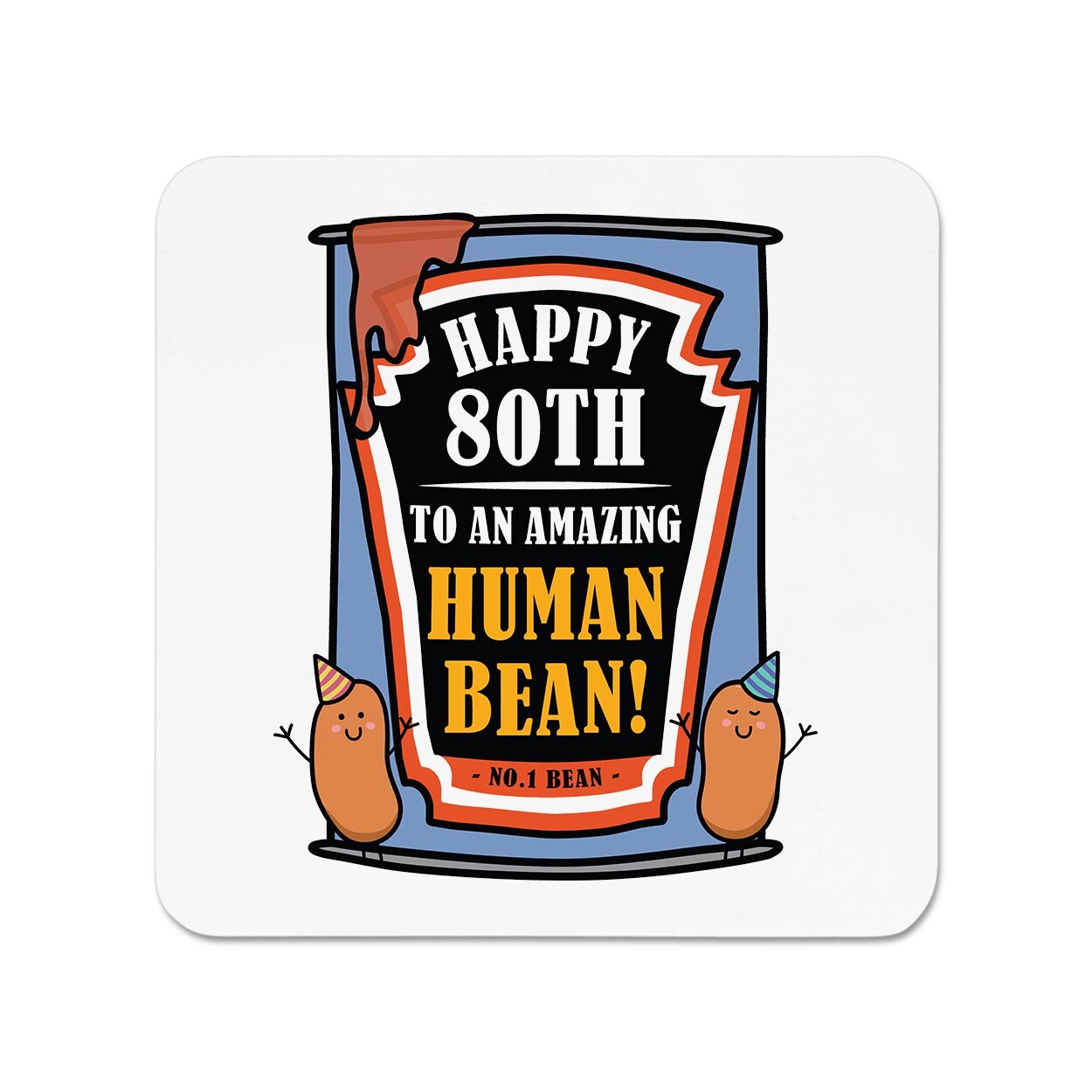 Happy 80th To An Amazing Human Bean Birthday Fridge Magnet Funny Friend Joke