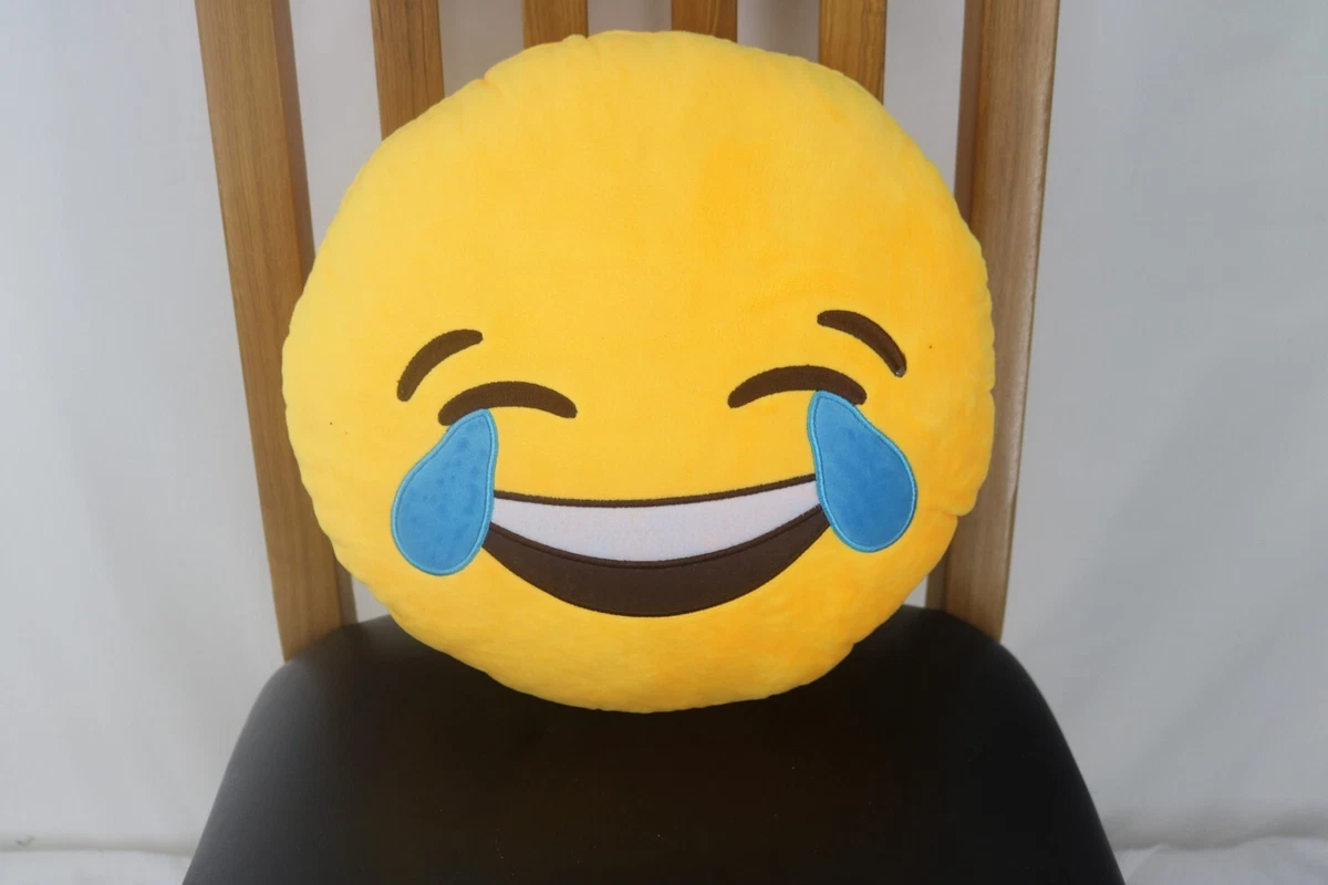 Emoji Cushion Crying with Laughter 30cm Diameter x 12cm deep