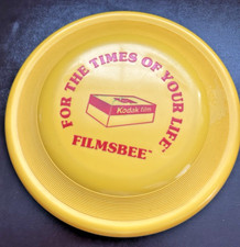 NEW 1975 Kodak "Filmsbee" Wham-O Moonlighter Frisbee OEM Model Fastback yellow
