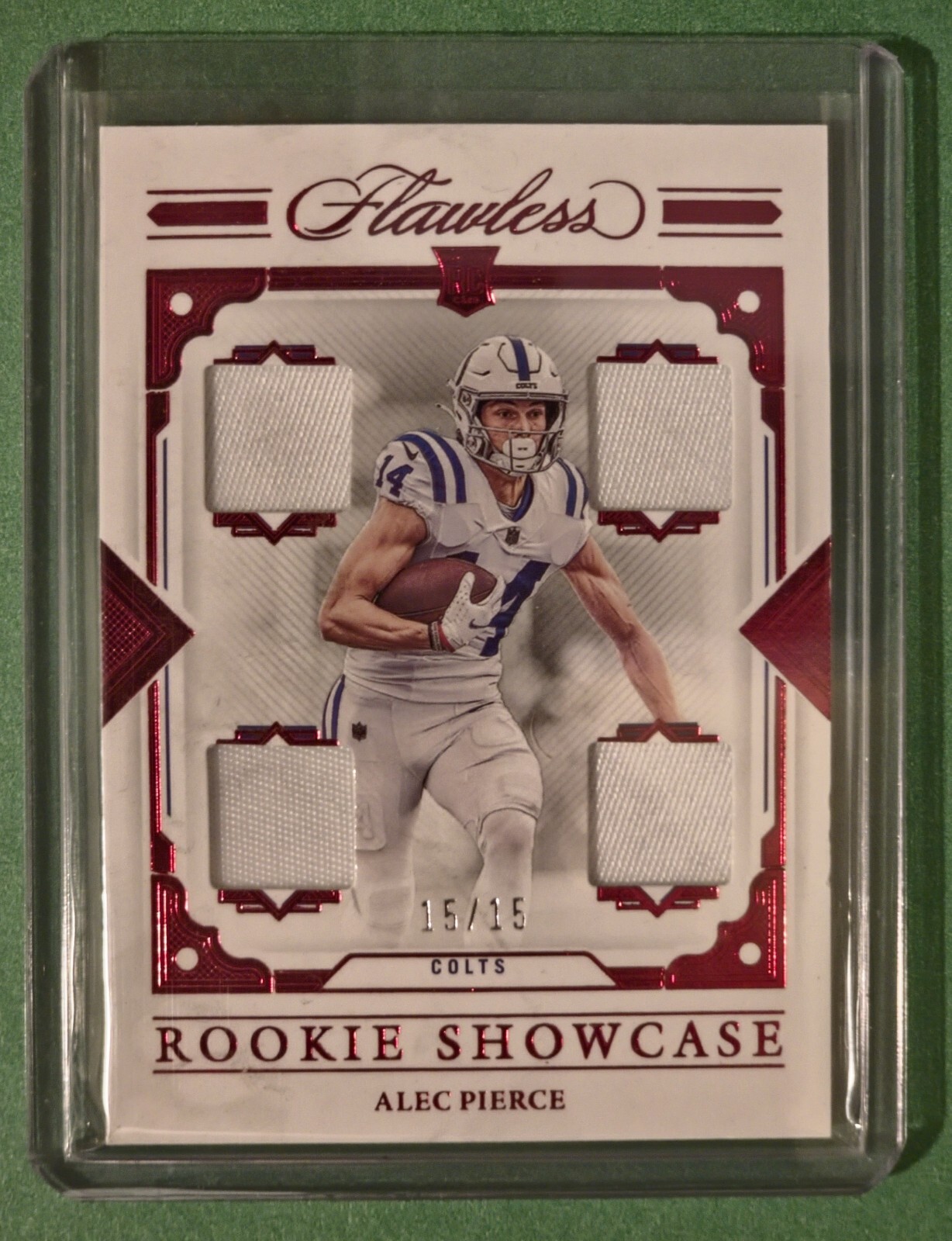 Alec Pierce Panini Flawless Rookie Showcase Materials #RSAP Ruby