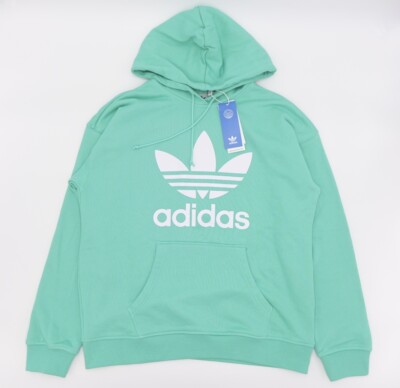 Adidas Originals Women's Adicolor Trefoil Pullover Hoodie Hi-Res Green HE6954 g