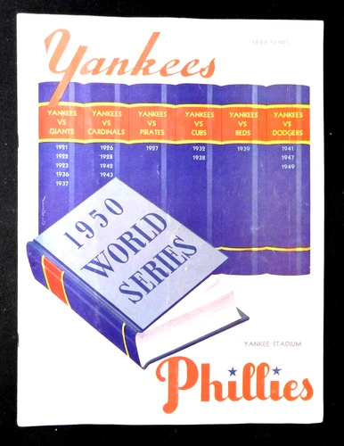 1950 New York Yankees vs Philadelphia Phillies World Series Game Program
