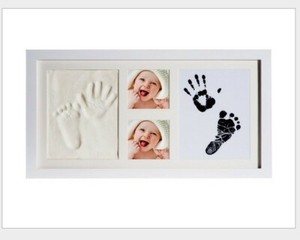 Baby Handabdruck Und Fussabdruck Bilderrahmen Set Druckol Holz Babyabdruck Ebay