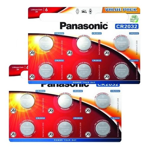 12 X PANASONIC CR2032 COIN CELL 2032 3V BATTERY CAR KEY FOBS TOYS