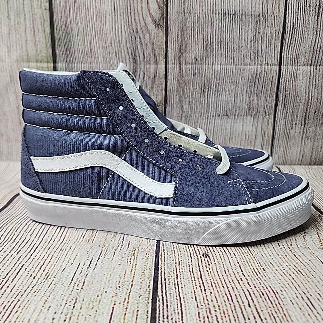 Vans Sk8 Hi da uomo grigio camoscio bianco taglia 7