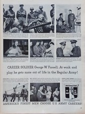 1949 vintage US army and US Air Force recruiting print ad
