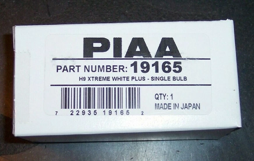 New PIAA 19165 H9 Xtreme White Plus Halogen Bulb Headlight Light Japan - Image 2 of 3