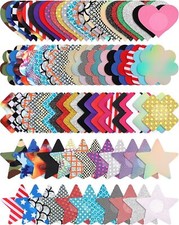 100 Pairs Multi Design Pasties Nipple Covers Disposable Satin Petal Stickers...