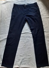 Prada Dark Blue Cotton Pants Size 36,Made in Bulgaria