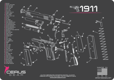 1911 Gun Cleaning Mat Cerus Gear 12