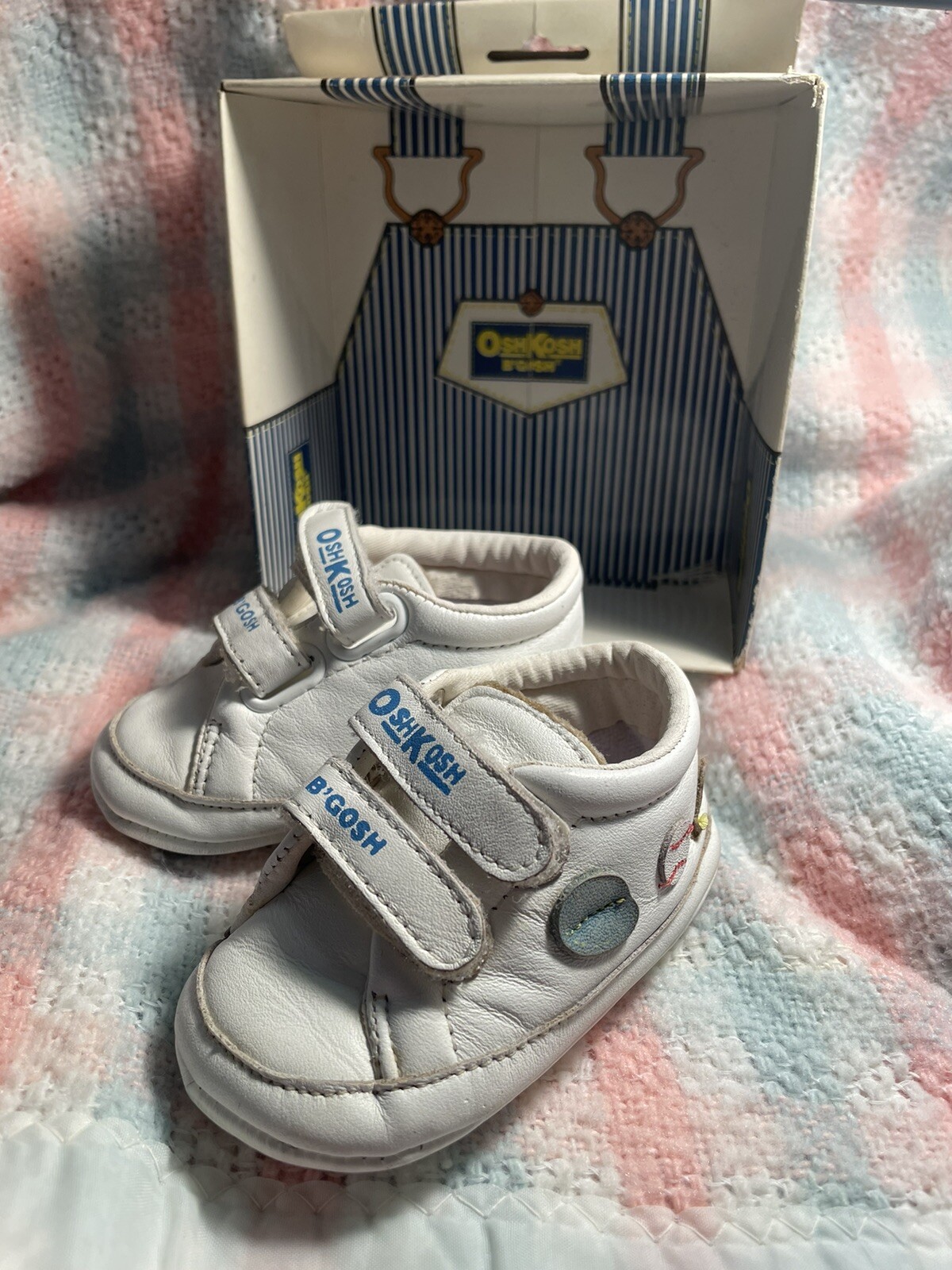 Sz 2 White Leather Sports 1980s Nos