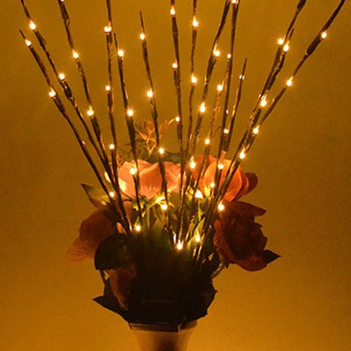 60 LEDs Solar Powered Artificial Branch Lights Twig Lights Lighted Willow Bra... - Picture 3 of 9