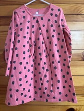 Tea Collection Pink with Gray Brushstrokes Dress Girls Nepal Destination Size 5