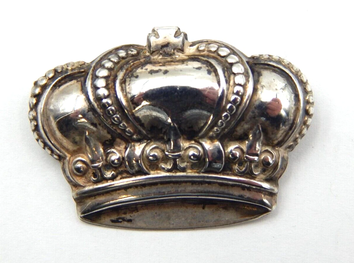Sterling silver deals crown pin
