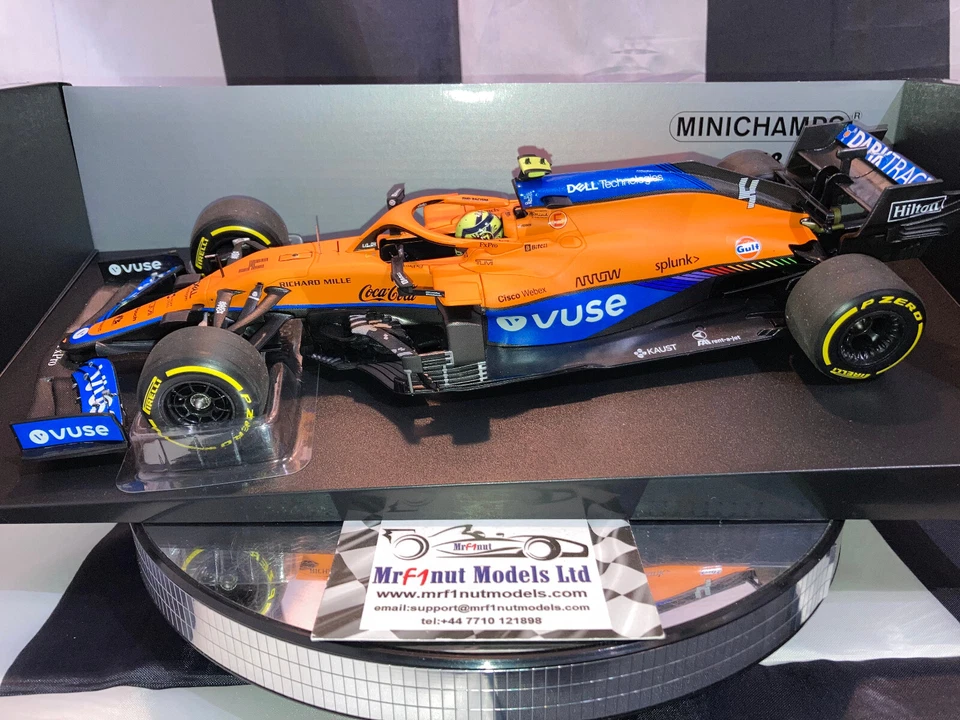 1:18 MINICHAMPS 530211804 Lando Norris Mclaren MCL35M 4th Bahrain Gp ' Vuse ' - Immagine 4 di 4