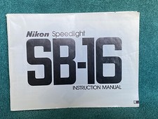 Nikon Speedlight SB-16 Instruction Manual Original
