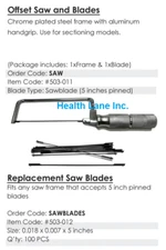 Meta BesQual Dental Laboratory Offset Plaster Handsaw with 5" Blade and Refill