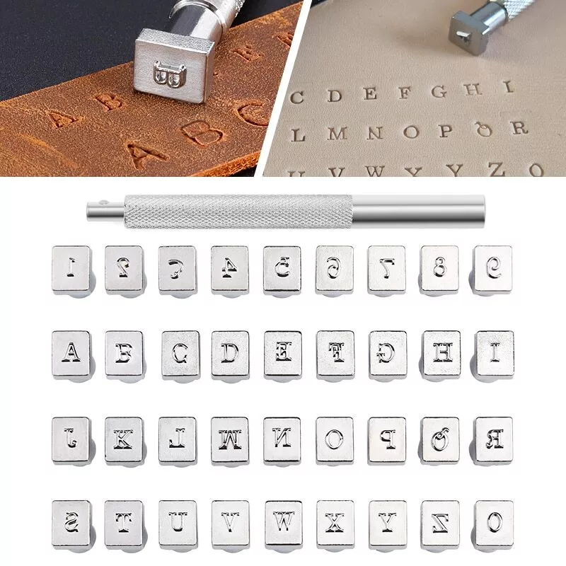 Leather Stamps Alphabet Set 3mm Alphabet Stamp Tools Set Leather Craft  Stamping Tool Kit Metal 