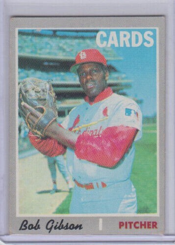 1970 Topps #530 Bob Gibson VG (pl) CREASE St. Louis Cardinals HOF - Afbeelding 1 van 2