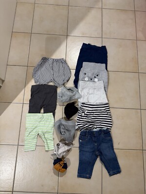 Kleiderpaket Hosen Neutral 62/68 - 13 Teile
