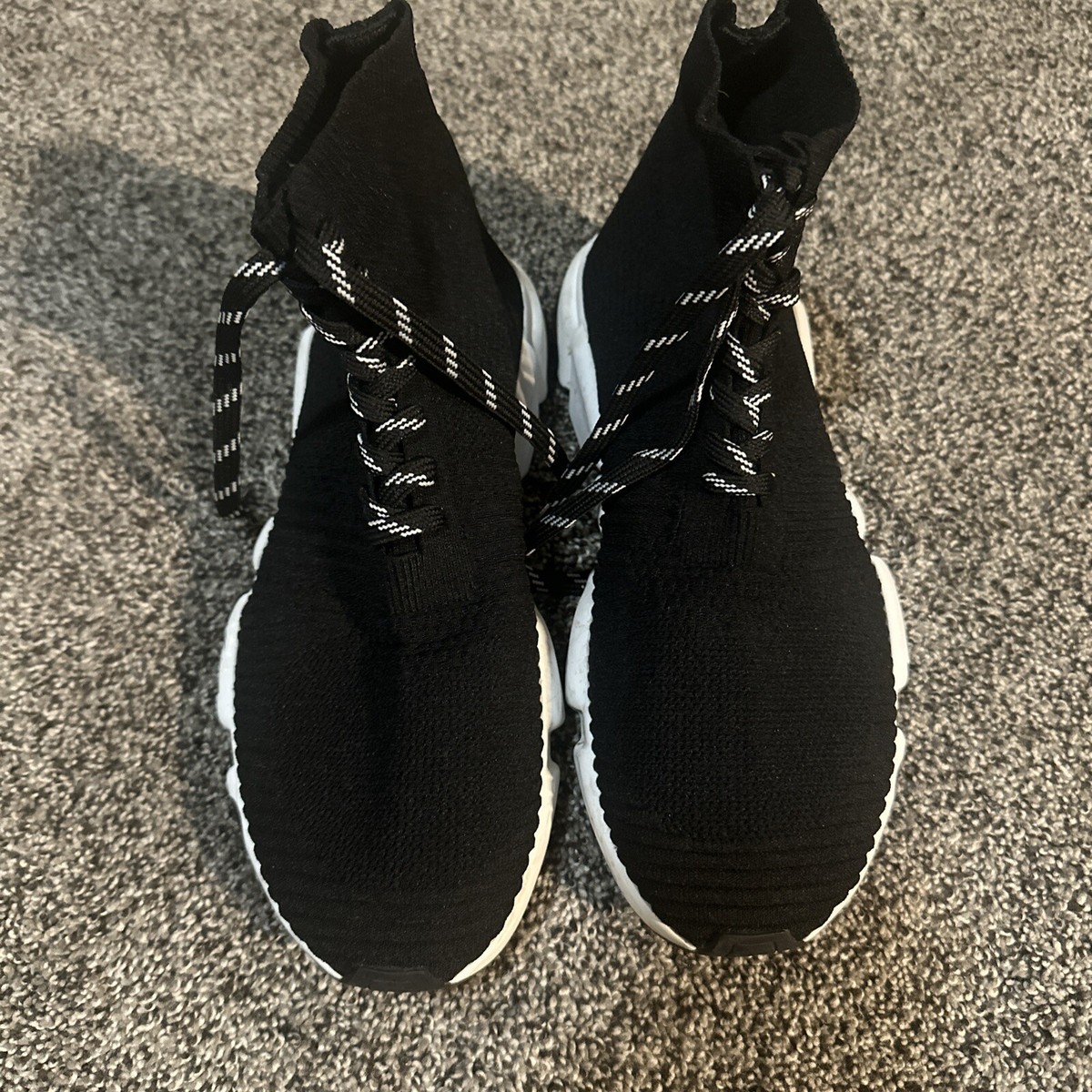 ★関税込★BALENCIAGA★Speed Race Up Sneakers★ Balenciaga Speed Lace Up Graffiti Recycled Knit Sneakers