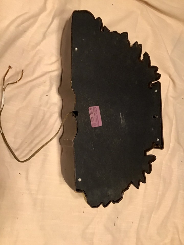 Vintage SPARTUS Electric Kitchen Wall Clock 10 x 15" For Parts or