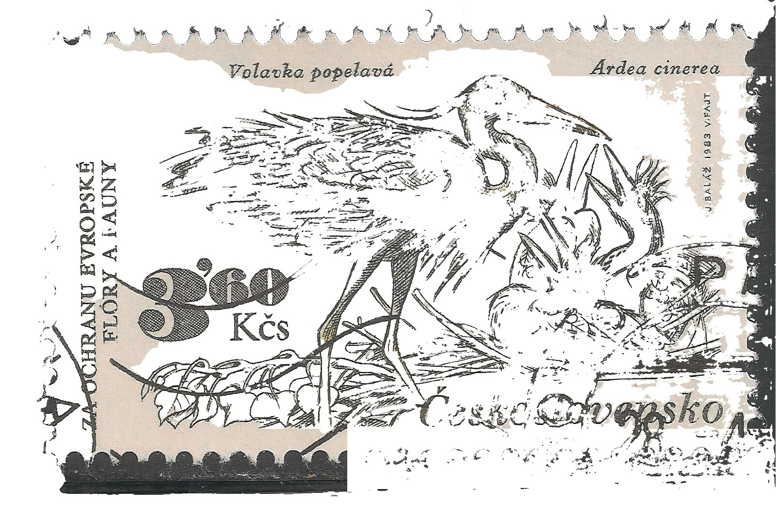 Aves usado checo y Sellos de Checoslovaquia