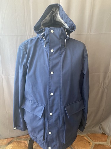Rain Coat Navy Blue Jacket Hooded 