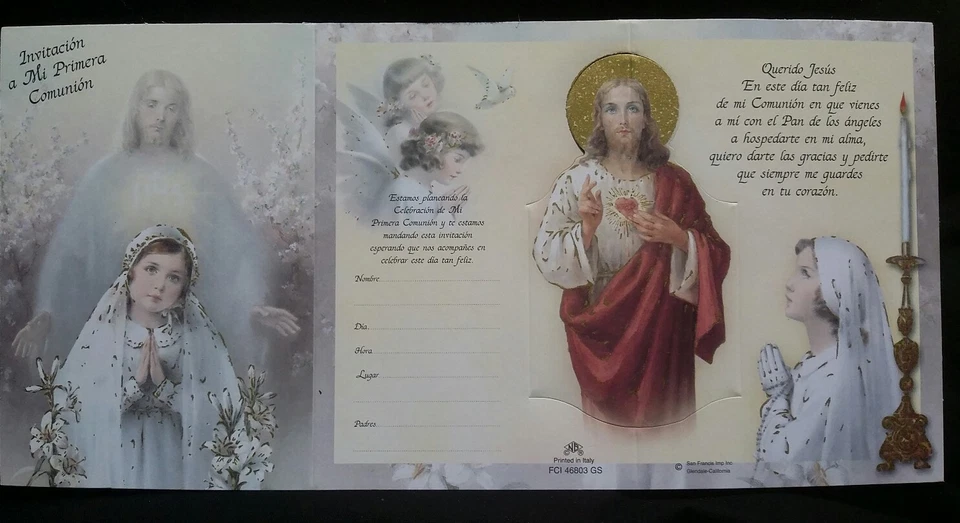 Invitaciones de Primera Comunion(Spanish First Communion Invitations)niña - Image 3 of 4