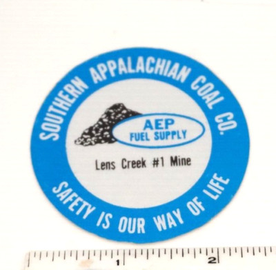 Coal Mining Sticker Southern Appalachian Coal Lens Creek #1 Mine AEP Fuel Supply